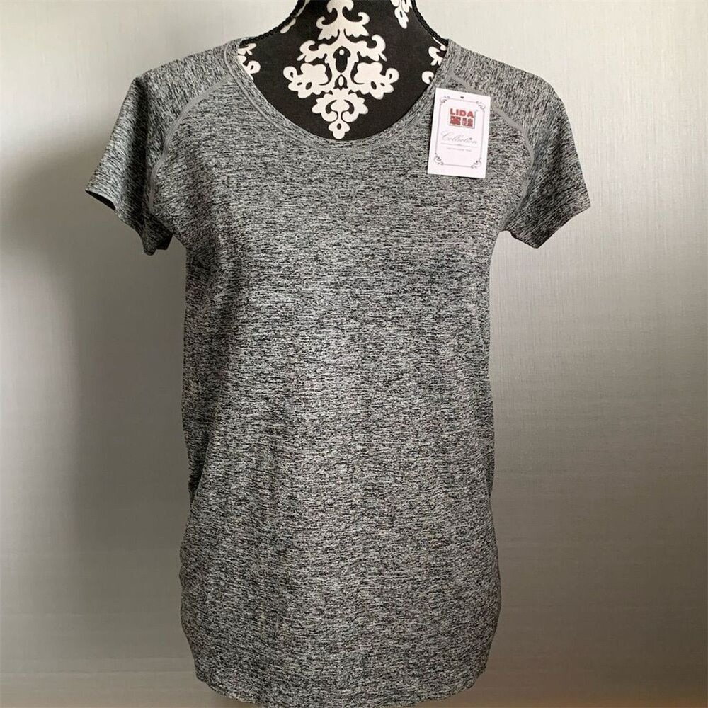 LIDA Collection Women's‎ Gray Short Sleeve Performance Tee Size L